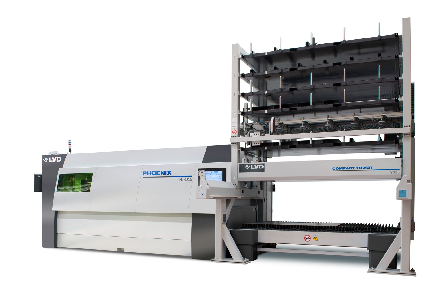 Fiber Laser LVD PHOENIX with compact tower automatisation solution