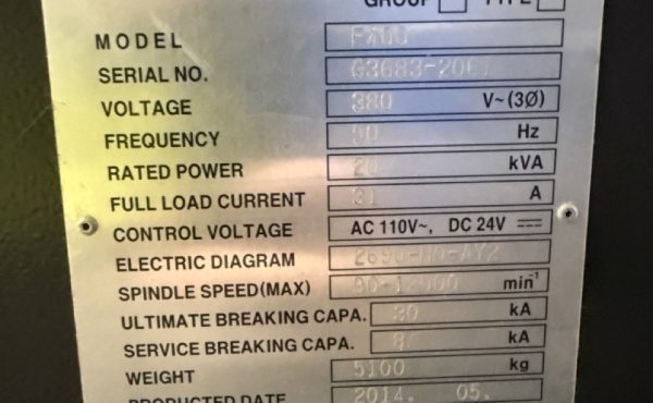 Apdirbimo centras HYUNDAI WIA F400 CNC / #312